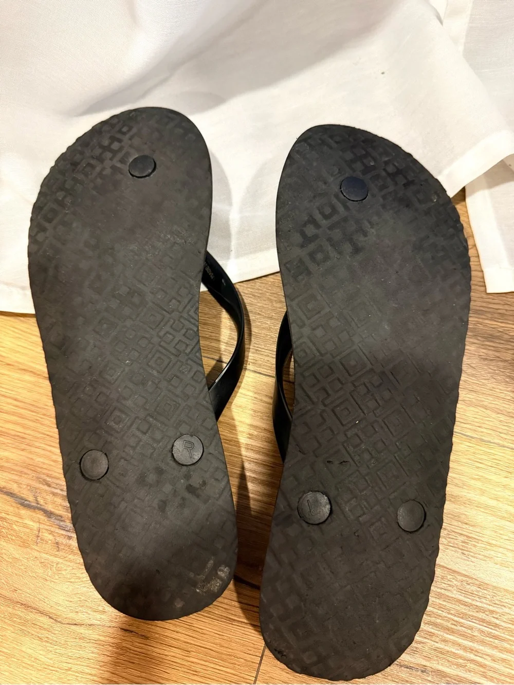 Tory Burch Leopard Print Flip Flop Sandals with Black Straps